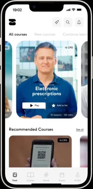 Branded lrnrx mobile learning app preview